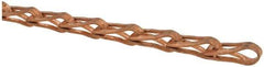 Made in USA - 0.035" Diam Steel Sash Chain - 105 Lb Load Limit, #35, Copper Dipped Finish - Best Tool & Supply