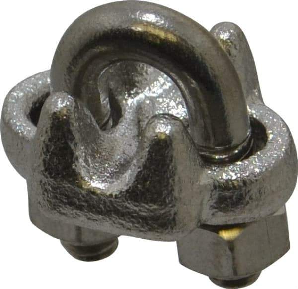 Campbell - 1/8" Wire Rope U-Bolt Clip - 316 Stainless Steel - Best Tool & Supply