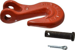 Campbell - 1/4 Inch Chain Diameter, Grade 70 Clevis Hook - 4,100 Lbs. Load Capacity, 3/08 Inch Inside Diameter, 11/32 Inch Pin Diameter, 5/16 Inch Hook Throat - Best Tool & Supply