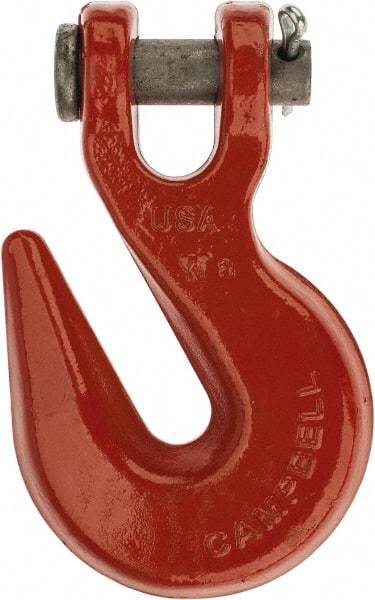 Campbell - 5/8 Inch Chain Diameter, Grade 70 Clevis Hook - 18,100 Lbs. Load Capacity, 13/16 Inch Inside Diameter, 25/32 Inch Pin Diameter, 3/4 Inch Hook Throat - Best Tool & Supply