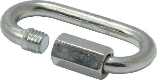 Campbell - Zinc Plated Carbon Steel Quick Link - 3/16" Diameter, 660 Lb Load Limit - Best Tool & Supply