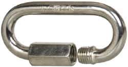 Campbell - Zinc Plated Carbon Steel Quick Link - 1/4" Diameter, 880 Lb Load Limit - Best Tool & Supply