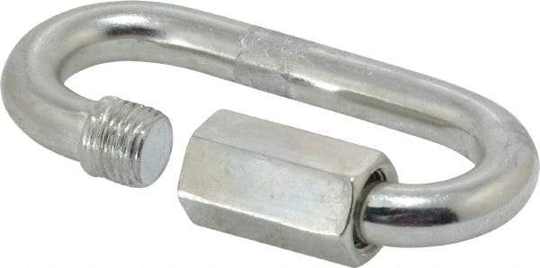 Campbell - Zinc Plated Carbon Steel Quick Link - 3/8" Diameter, 2,200 Lb Load Limit - Best Tool & Supply