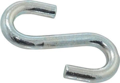 Campbell - Trade Size #100, Carbon Steel Zinc Plated S-Hook - 290 Lb Capacity, 0.312" Wire, 2-1/4" OAL - Best Tool & Supply