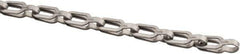 Made in USA - 0.023" Diam Stainless Steel Plumber's Safety Chain - 75 Lb Load Limit, 24 Links per Foot, #1/0, Standard Finish - Best Tool & Supply