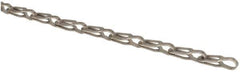 Made in USA - 0.028" Diam Stainless Steel Plumber's Safety Chain - 100 Lb Load Limit, 20 Links per Foot, #1, Standard Finish - Best Tool & Supply