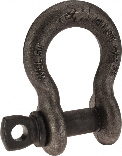 CM - 5/8 Inch Nominal Chain Size, 5 Ton Alloy Steel Screw Pin Anchor Shackle - Best Tool & Supply