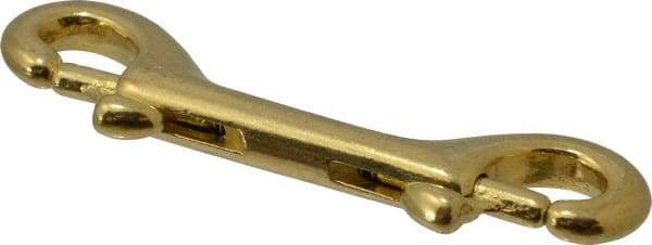 Value Collection - 3-1/2" Long Double End Bolt Snap - Solid Brass with 1/4" Snap Opening - Best Tool & Supply