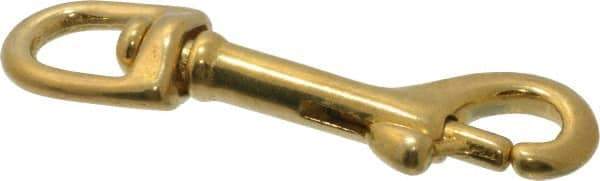 Value Collection - 3" Long Oval Swivel Eye Bolt Snap - Solid Brass with 1/4" Snap Opening - Best Tool & Supply