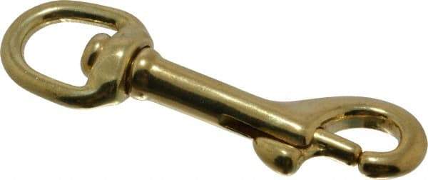 Value Collection - 3" Long Oval Swivel Eye Bolt Snap - Solid Brass with 1/4" Snap Opening - Best Tool & Supply