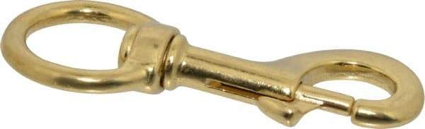 Value Collection - 4-3/4" Long Oval Swivel Eye Bolt Snap - Solid Brass with 1/2" Snap Opening - Best Tool & Supply