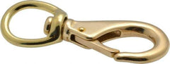 Value Collection - 3-3/4" Long Swivel Eye Boat Snap - Solid Brass with 1/2" Snap Opening - Best Tool & Supply