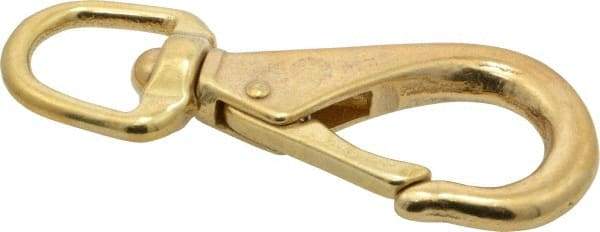 Value Collection - 4-1/2" Long Swivel Eye Boat Snap - Solid Brass with 9/16" Snap Opening - Best Tool & Supply