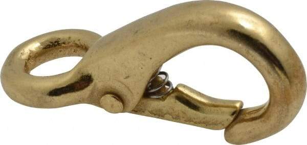 Value Collection - 2-1/4" Long Fixed Eye Boat Snap - Solid Brass with 1/4" Snap Opening - Best Tool & Supply