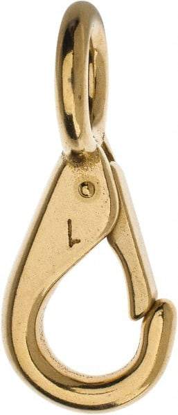 Value Collection - 3" Long Fixed Eye Boat Snap - Solid Brass with 3/8" Snap Opening - Best Tool & Supply