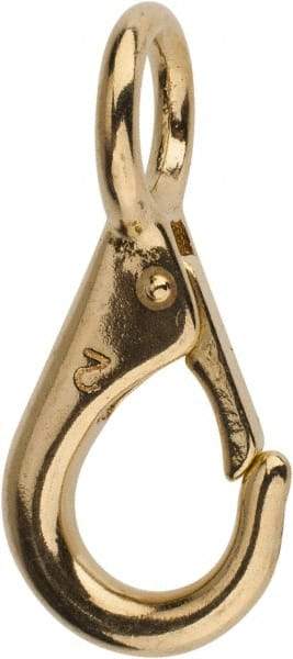 Value Collection - 3-1/4" Long Fixed Eye Boat Snap - Solid Brass with 1/2" Snap Opening - Best Tool & Supply