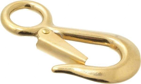 Value Collection - 4-1/8" Long Snap Hook - Solid Brass with 5/8" Snap Opening - Best Tool & Supply