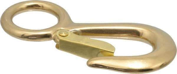 Value Collection - 4-3/4" Long Snap Hook - Solid Brass with 3/4" Snap Opening - Best Tool & Supply