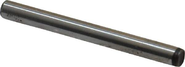 Unbrako - 1/8" Diam x 1-1/4" Pin Length Grade 8 Alloy Steel Oversized Dowel Pin - C 60 (Surface) & C 50-58 Hardness, 1,845 Lb Breaking Strength, 1 Beveled & 1 Rounded End - Best Tool & Supply