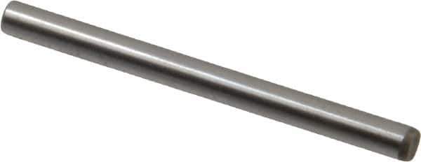 Unbrako - 1/8" Diam x 1-1/2" Pin Length Grade 8 Alloy Steel Oversized Dowel Pin - C 60 (Surface) & C 50-58 Hardness, 1,845 Lb Breaking Strength, 1 Beveled & 1 Rounded End - Best Tool & Supply