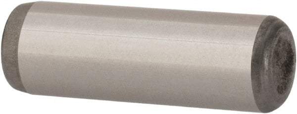 Unbrako - 1/4" Diam x 3/4" Pin Length Grade 8 Alloy Steel Oversized Dowel Pin - C 60 (Surface) & C 50-58 Hardness, 7,370 Lb Breaking Strength, 1 Beveled & 1 Rounded End - Best Tool & Supply