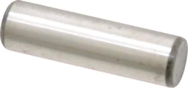 Unbrako - 1/2" Diam x 1-3/4" Pin Length Grade 8 Alloy Steel Oversized Dowel Pin - C 60 (Surface) & C 50-58 Hardness, 29,460 Lb Breaking Strength, 1 Beveled & 1 Rounded End - Best Tool & Supply