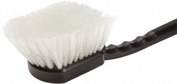 Harper Brush - 2-1/4" Bristle Length, Nylon Utility Scrub Brush - 3-1/2" x 3-1/2" Long x 3" Wide Head, 10" OAL, Easy Grip Handle, Black, Polypropylene Block - Best Tool & Supply