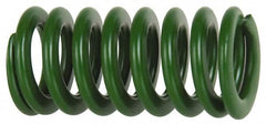 Associated Spring Raymond - 32mm Hole Diam, 16mm Rod Diam, 1-1/2" Free Length, Green Die Spring - Best Tool & Supply