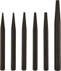 Mayhew - 6 Piece, 3/32 to 5/16", Starter Punch Set - Hex Shank, Steel, Comes in Pouch - Best Tool & Supply