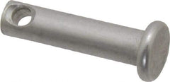 Made in USA - 3/16" Pin Diam, 3/4" OAL, Standard Clevis Pin - 3/32" Hole, 21/32" Usable Length, Uncoated Stainless Steel - Best Tool & Supply