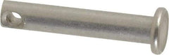 Made in USA - 3/16" Pin Diam, 1" OAL, Standard Clevis Pin - 3/32" Hole, 29/32" Usable Length, Uncoated Stainless Steel - Best Tool & Supply