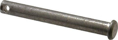 Made in USA - 5/16" Pin Diam, 2-1/2" OAL, Standard Clevis Pin - 9/64" Hole, 2-23/64" Usable Length, Uncoated Stainless Steel - Best Tool & Supply