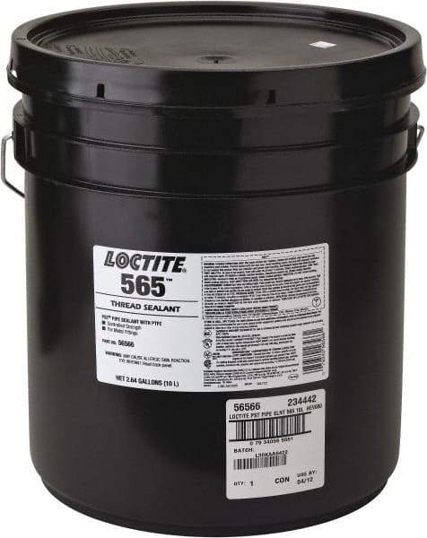 Loctite - 10 L, White, Controlled Strength Liquid Thread Sealant - Series 565 - Best Tool & Supply