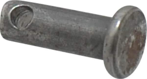 Made in USA - 3/16" Pin Diam, 1/2" OAL, Standard Clevis Pin - 3/32" Hole, 13/32" Usable Length, Uncoated Steel - Best Tool & Supply