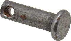 Made in USA - 3/16" Pin Diam, 19/32" OAL, Standard Clevis Pin - 3/32" Hole, 1/2" Usable Length, Uncoated Steel - Best Tool & Supply