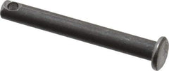 Made in USA - 3/16" Pin Diam, 1-1/2" OAL, Standard Clevis Pin - 3/32" Hole, 1-13/32" Usable Length, Uncoated Steel - Best Tool & Supply