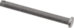 Made in USA - 3/16" Pin Diam, 2" OAL, Standard Clevis Pin - 3/32" Hole, 1-29/32" Usable Length, Uncoated Steel - Best Tool & Supply