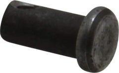 Made in USA - 1/4" Pin Diam, 1/2" OAL, Standard Clevis Pin - 3/32" Hole, 13/32" Usable Length, Uncoated Steel - Best Tool & Supply