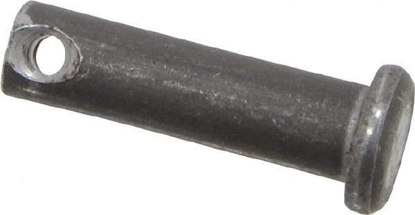 Made in USA - 1/4" Pin Diam, 7/8" OAL, Standard Clevis Pin - 3/32" Hole, 25/32" Usable Length, Uncoated Steel - Best Tool & Supply