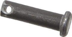 Made in USA - 1/4" Pin Diam, 7/8" OAL, Standard Clevis Pin - 3/32" Hole, 25/32" Usable Length, Uncoated Steel - Best Tool & Supply