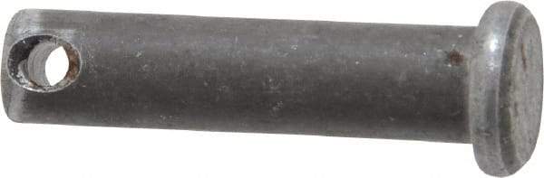 Made in USA - 1/4" Pin Diam, 1" OAL, Standard Clevis Pin - 3/32" Hole, 29/32" Usable Length, Uncoated Steel - Best Tool & Supply