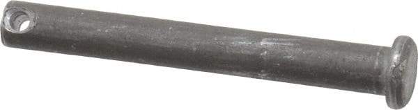 Made in USA - 1/4" Pin Diam, 2" OAL, Standard Clevis Pin - 3/32" Hole, 1-29/32" Usable Length, Uncoated Steel - Best Tool & Supply