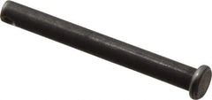 Made in USA - 1/4" Pin Diam, 2-1/4" OAL, Standard Clevis Pin - 3/32" Hole, 2-5/32" Usable Length, Uncoated Steel - Best Tool & Supply