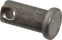 Made in USA - 3/8" Pin Diam, 3/4" OAL, Standard Clevis Pin - 5/32" Hole, 19/32" Usable Length, Uncoated Steel - Best Tool & Supply