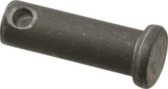 Made in USA - 3/8" Pin Diam, 1-1/8" OAL, Standard Clevis Pin - 5/32" Hole, 31/32" Usable Length, Uncoated Steel - Best Tool & Supply