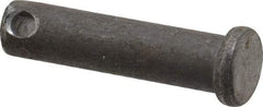 Made in USA - 3/8" Pin Diam, 1-1/2" OAL, Standard Clevis Pin - 5/32" Hole, 1-11/32" Usable Length, Uncoated Steel - Best Tool & Supply