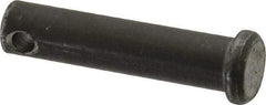 Made in USA - 3/8" Pin Diam, 1-5/8" OAL, Standard Clevis Pin - 5/32" Hole, 1-15/32" Usable Length, Uncoated Steel - Best Tool & Supply