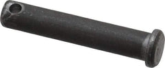 Made in USA - 3/8" Pin Diam, 2" OAL, Standard Clevis Pin - 5/32" Hole, 1-27/32" Usable Length, Uncoated Steel - Best Tool & Supply