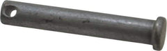 Made in USA - 3/8" Pin Diam, 2-1/4" OAL, Standard Clevis Pin - 5/32" Hole, 2-3/32" Usable Length, Uncoated Steel - Best Tool & Supply