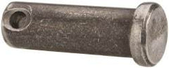 Made in USA - 7/16" Pin Diam, 1-1/4" OAL, Standard Clevis Pin - 5/32" Hole, 1-3/32" Usable Length, Uncoated Steel - Best Tool & Supply